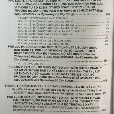 Bộ 3 cuốn sách Định Mức Dự Toán Xây Dựng Công Trình sđ, bs năm 2025 theo Thông Tư số 08/2025/TT-BXD (V2580D)
