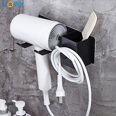 Kệ để máy sấy tóc đa năng inox 304 mẫu dán tường Hobby home decor MS5