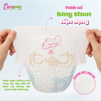 Tã quần trẻ em Enjoy New mềm mại thấm hút tốt Gói nhỏ S/M/L/XL 8-12 miếng