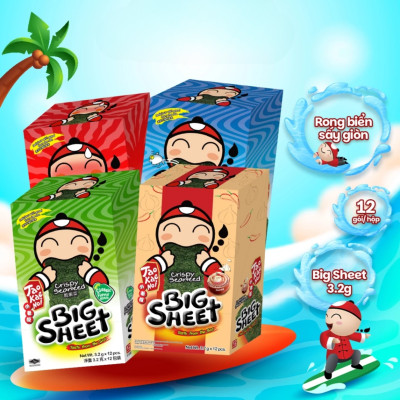 Hộp 12 Gói Rong biển TaoKaeNoi BIG SHEET Vị Mayo