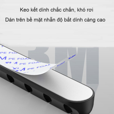 Kẹp Dán Cố Định Dây Cáp KitAcoom, Đế Kẹp Dây Sạc Điện Thoại, Dây Tai Nghe, Cáp Chuột Máy Tính - Hàng Chính Hãng
