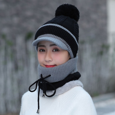 Mũ len nữ nón len giữ ấm lưỡi trai beret tặng kèm khăn len choàng cổ dona21102507