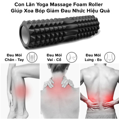 Con Lăn Foam Roller Massage Gai 33cm 45Cm Dãn Cơ Tập Gym, Yoga, Thể Hình miDoctor