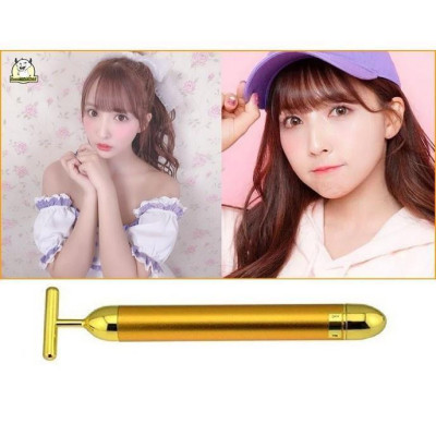 Máy Massage Mặt Nâng Cơ Bằng Hợp Kim Gold 24k rung cầm tay đa vị trí toàn thân WholeBody loại tốt (Hàng Chính Hãng)