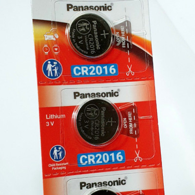 Vỉ 5 viên Pin nút Panasonic 3V CR-2016/5BE - Hàng chính hãng