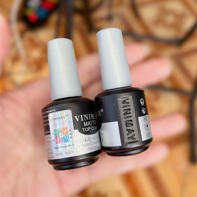 Sơn Gel Top Lỳ Vinimay Cao Cấp Chai 15ml Làm Nail, Tạo Hiệu Ứng Matte Top Lì Sang Trọng, Bền Màu Chuyên Dụng Cho Làm Móng