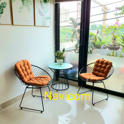 Bộ bàn ghế sân vườn - coffees ( nệm nhiều màu)