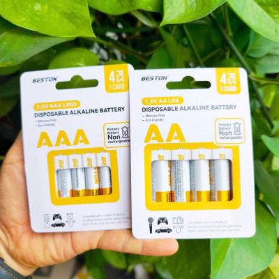 Hộp 48 Pin kiềm Beston Alkaline AA AAA 1.5V cho Micro karaoke, đồ chơi , điều khiển