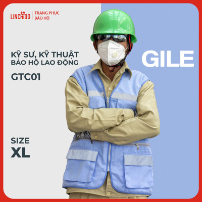 Áo Gile Bảo Hộ Lao Động Vải Thành Công Cao Cấp Dành Cho Kỹ Sư, Kỹ Thuật Mã GTC01