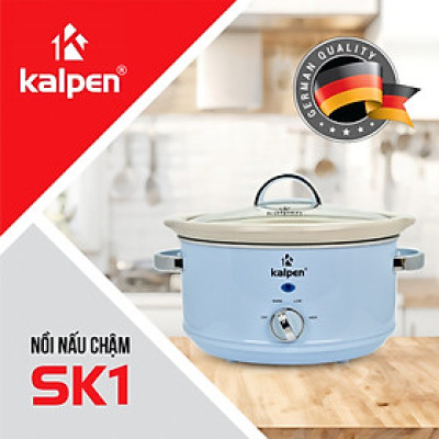 Nồi nấu chậm 3.5L Kalpen SK1 công nghệ Đức - Tần gà, nấu cháo, chưng yến, bảo hành 2 năm - Hàng chính hãng