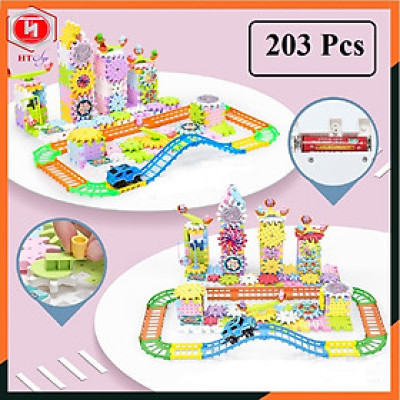 Đồ Chơi Xếp Hình Lắp Ráp 203 Chi Tiết Mô Hình Xoay Bánh Răng - Đồ Chơi Cho Bé Trai Bé Gái - Đồ Chơi Giáo Dục Thông Minh Cho Bé - Đồ Chơi Trẻ Em HT SYS