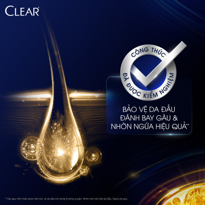 Dầu Gội Clear Thảo Dược Nuôi Dưỡng Da Đầu Từ Gốc, Sạch Gàu Và Giảm Gãy Rụng 630g - Gừng & Hoa Cúc