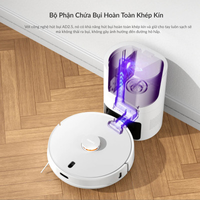 Robot hút bụi Lydsto R1 PRO thông minh có định vị bằng hệ thống cảm biến LDS - Hàng chính hãng