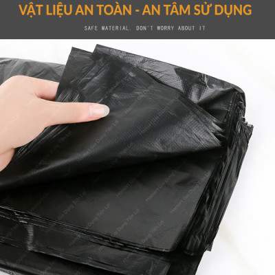 COMBO 5 Túi Đựng Rác Size Đại Ko Quai HDPE Lớn Siêu Chắc Bao Đựng Rác Nylon To Màu Đen Tiện Lợi