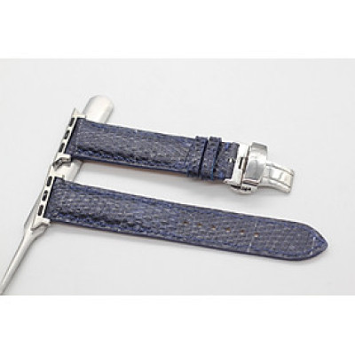 DÂY DA KỲ ĐÀ THẬT HANDMADE HÀNG CHÍNH HÃNG SONGHAN LEATHER , DÂY ĐEO THAY THẾ CHO APPLE WATCH PHÙ HỢP CÁC DÒNG SERIES 1-2-3-4-5-6-SE-7, SẢN PHẨM KÈM ADAPTER KÈM KHÓA  AWLZ-02