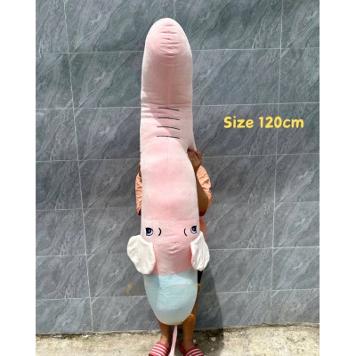 Thú nhồi bông con voi vòi to đáng yêu - Size từ 70cm đến 120cm - Quà tặng gấu bông con voi êm mịn cho bé