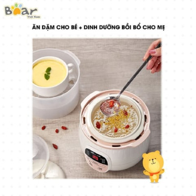 Nồi Nấu Chậm Bear 0.8L SUBE001. Hàng Chính Hãng