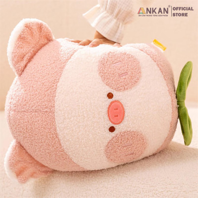 Bộ Chăn Gối Văn Phòng 3 Trong 1 Kiểu Heo Dễ Thương - Màu Hồng Phấn Siêu Đẹp Dùng Để Đi Du Lịch, Xem TV Và Tặng Người Yêu