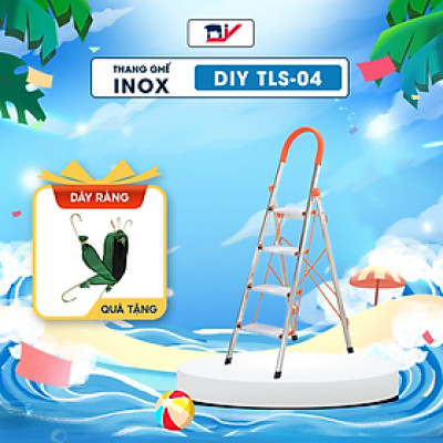 Thang Ghế Inox DIY 4 bậc TLS-04 chiều cao sử dụng tối đa 92cm, tải trọng 150kg
