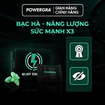 Kẹo bạc hà hỗ trợ nam giới Powergra Mint Energy - 1 viên