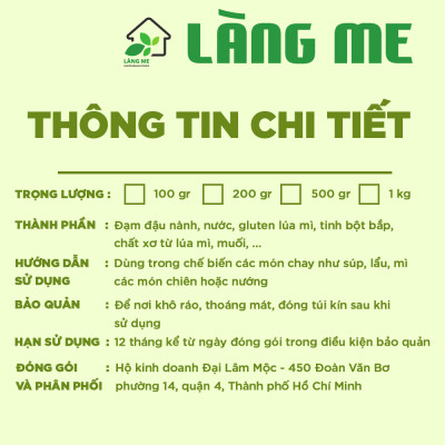 Sườn Chay Loại Ngon ( 1 Kg và 5 Kg ) , Thực Phẩm Chay Thành Phần Tự Nhiên Không Chất Bảo Quản Không Biến Đổi Gen Sườn Non Chay Làng Me