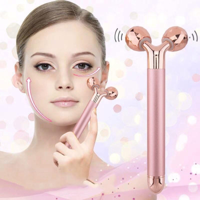 Máy massage mặt 2 bi lăn, cây lăn mặt nâng cơ trẻ hóa làn da, chống nhăn chống nếp (có hàng sẵn) Loại I (Đã có Sẵn Pin)