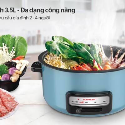 Lẩu Điện SUNHOUSE SHD4527 3.5L- Hàng chính hãng