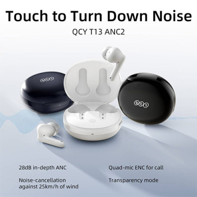 Tai nghe Bluetooth True Wireless QCY T13 ANC2 BH23HT09A - Hàng chính hãng