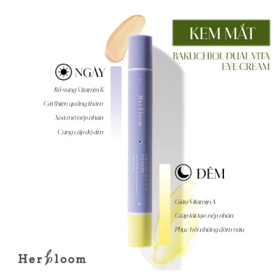 Kem Mắt Herbloom Chống Quầng Thâm Bakuchiol Dual Vita Eye Cream 2in1 (ngày & đêm) 16ML