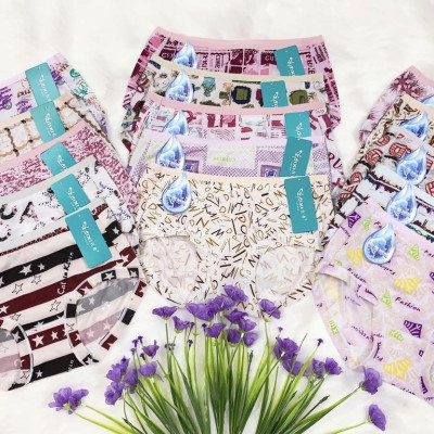Combo 10 Quần lót nữ thun lạnh họa tiết 66658 - Nhiều màu sắc, chất liệu thun lạnh mát mẻ và độ co giãn tốt