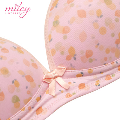 Áo Ngực Nữ Không Gọng Thun Lạnh Mút Mỏng Hoa Văn Active Miley Lingerie - Màu Tím BRM10015