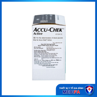 Hộp 50 Que Thử Đường Huyết Accu-Chek Active Nhập Khẩu Chính Hãng Roche