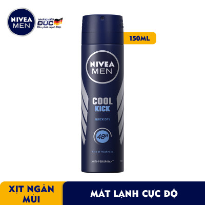 Xịt Ngăn Mùi NIVEA MEN Cool Kick Mát Lạnh (150ml) - 82883