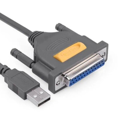 Ugreen UG20793US167TK 1M màu Đen Cáp tín hiệu chuyển đổi USB 2.0 sang DB25 âm cao cấp - HÀNG CHÍNH HÃNG