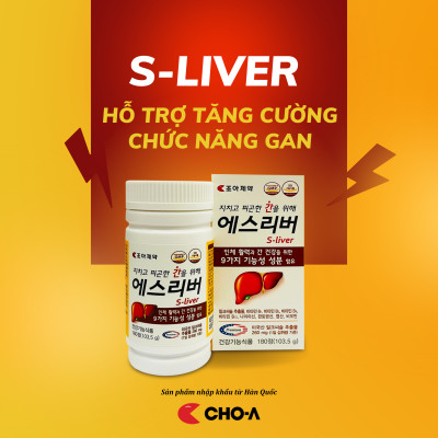 Thực Phẩm Bảo Vệ Sức Khỏe Gan S-Liver Tăng Cường Chức Năng Gan (1 Hộp X 180 Viên)