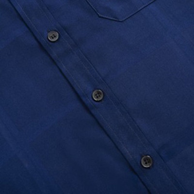 Áo Sơ Mi Nam Công Sở Trung Niên Dài Tay Thương Hiệu Anton Xanh Tím Than Họa Tiết Kẻ Caro Chìm – AT201