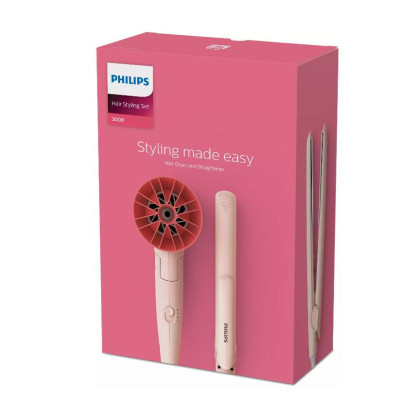 Bộ tạo kiểu tóc Philips BHP398/00 Gồm 1 Máy ép tóc + 1 Máy sấy tóc - tạo kiểu tóc dễ dàng - nhanh - chuyên nghiệp