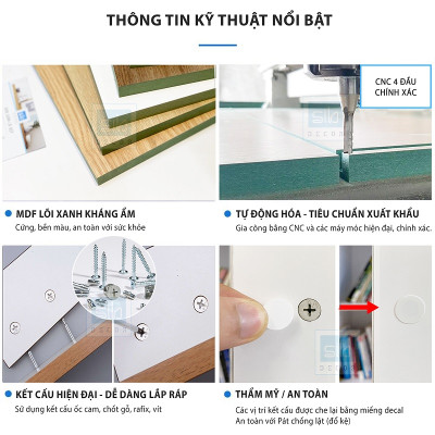 Bộ Kệ Tivi Và Bàn Trà Hiện Đại, Tối Giản Cho Phòng Khách, Phòng Ngủ SIB Decor TV06