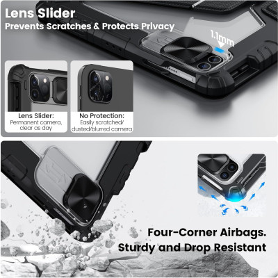 Bao Da Kèm Bàn Phím cho iPad Air 11 inch & iPad Air 13 inch M2 M3 2025/2024 Nillkin Bumper Link Combo Case Keyboard - Hàng Chính Hãng