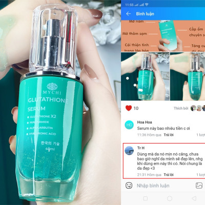 Serum Mychi - serum cấy trắng lá vàng 24k cam kết hàng chính hãng