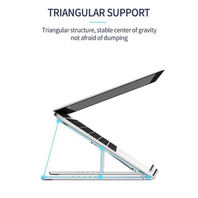 Kệ Wiwu Laptop Stand Dành Cho Laptop S400 Điều Chỉnh Độ Cao Với 10 Nấc Làm Giá Đỡ Laptop, Máy Tính Bảng, Đọc Sách - Hàng Chính Hãng 