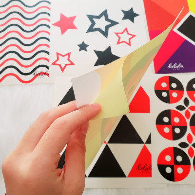 BỘ THẺ LALALA BABY, DECAL MÀU KÍCH THÍCH THỊ GIÁC