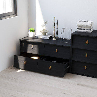 HAPPY FURNITURE , Tủ lưu trữ 4 ngăn kéo - CALYN , THK_313 , 100cm x 45cm x 47cm DxRxC