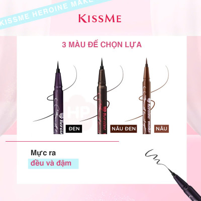 Bút Kẻ Mắt Nước Siêu Chống Trôi Nét Siêu Sắc Mãnh Màu Nâu Kissme Heroine Make Smooth Liquid Eyeliner Super Keep 0.1 G