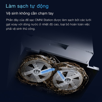 Robot Hút Bụi Lau Nhà Ecovacs T50 Pro Omni 15.000 Pa Tự Pha Nước, Giặt Nước Nóng, Vệ Sinh Khoang Giặt - Hàng Chính Hãng