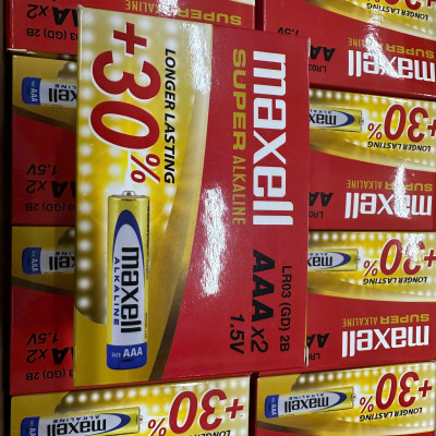 Pin AAA/ Pin 3A Maxell Alkaline Super LR03- Hộp 24 viên/ vỉ 2 viên - Hàng chính hãng