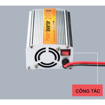 Bộ Chuyển Đổi Nguồn Điện DC 12V Sang AC 110V/220V 200W Cho Xe Ô Tô Cao Cấp - Hàng Nhập Khẩu