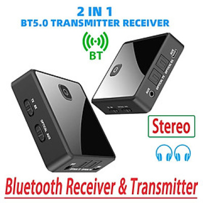 ROGTZ - Thiết bị thu phát âm thanh Bluetooth đa năng NFC M6 Bluetooth 5.0, Chế độ chuyển đổi linh hoạt, Phạm vi 10m.  Màn hình LCD, Điều khiển từ xa, Tích hợp Micro, Pin Lithium-Ion  3.7V/500mAh, Hỗ trợ FM, USB, Thẻ TF - Hàng Chính Hãng