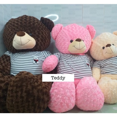 Thú nhồi bông Teddy mặc áo cute - Size từ 1m đến 1m7 - Quà tặng gấu bông teddy khủng lồ lông hoa cao cấp.
