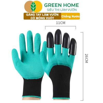 Găng tay làm vườn, có móng vuốt, độ bền cao, chống thấm nước, đào, xới đất, dễ vệ sinh |Greenhome